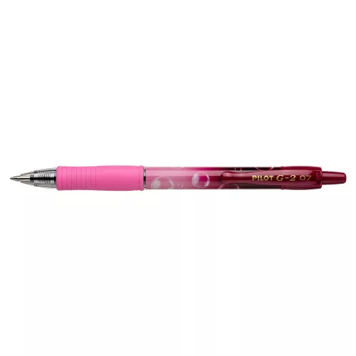 Zseléstoll 0,7mm, nyomógombos Pilot G-2 Bubble rózsaszín test, írásszín kék