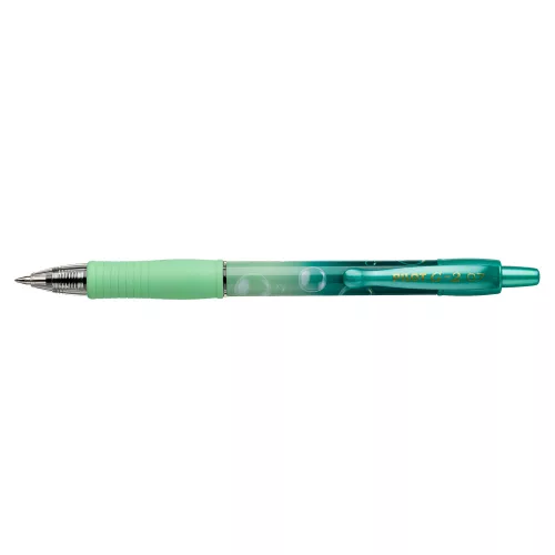 Zseléstoll 0,7mm, nyomógombos Pilot G-2 Bubble zöld test, írásszín kék