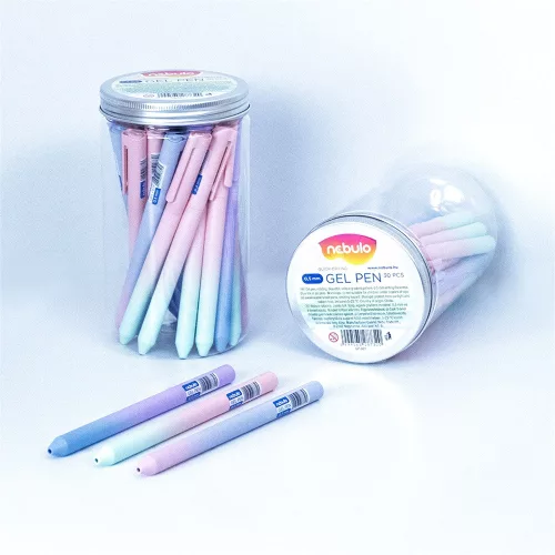 Zseléstoll, 0,5mm vegyes test szín, gradiens minták 30db/doboz Nebuló írásszín kék