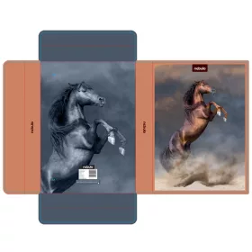 Füzetbox A4, hullámkarton, Szürke Ló, Nebulo