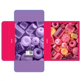 Füzetbox A5, hullámkarton, Candy, Nebulo