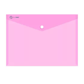   Irattartó tasak A4, PP patentos Bluering&reg; transzparens pink