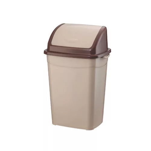 Szemeteskuka billenő fedéllel műanyag 4 literes barna UP114
