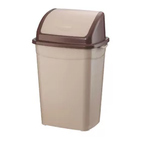   Szemeteskuka billenő fedéllel műanyag 16 literes barna UP118-210