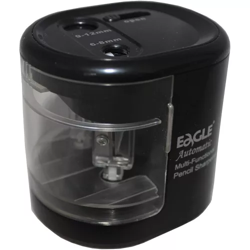 Hegyező asztali 2 lyukú elektromos elemes és USB adapterrel működtethető EG5161 Eagle fekete