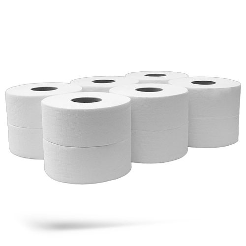 Toalettpapír 2 rétegű közületi átmérő 27 cm 100  százalék  cellulóz 360 m/tekercs 6 tekercs/csomag N2C360 hófehérr