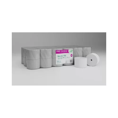 Toalettpapír 2 rétegű közületi Mini Duo 101,5 m/tekercs duda nélküli 36 tekercs/karton Tubeless hófehér
