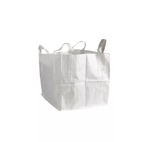 Zsák BIG-BAG 90x90x100 cm 1 tonna teherbírás alul zárt 4 füllel fehér