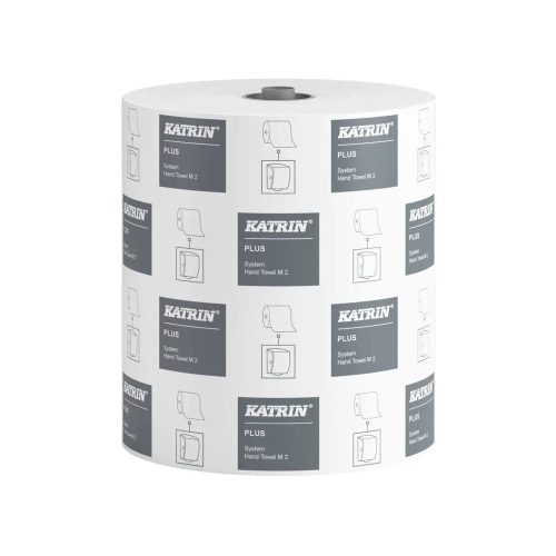 Kéztörlő 2 rétegű tekercses átmérő 19 cm perforáció 6 tekercs/karton System Katrin_97449 fehér