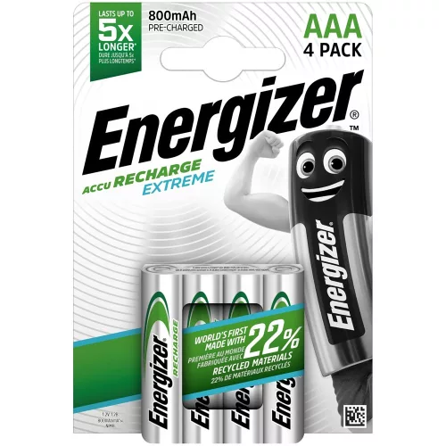 Akkumulátor AAA mikro 800mAh Extreme 4 db/csomag, Energizer