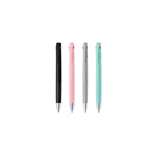 Golyóstoll 0,7 mm, háromszínű, Zebra  bLen 3C, szürke test  írásszín kék