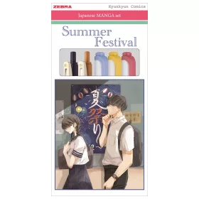   Írószer készlet, Zebra Manga Set, Summer Festival, 5 darabos