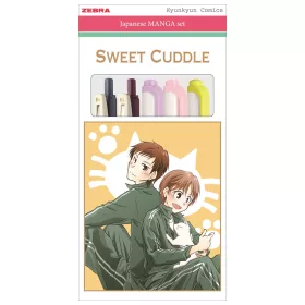 Írószer készlet, Zebra Manga Set, Sweet cuddle, 5 darabos