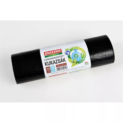 Szemeteszsák 200 liter 100 x 120 cm 40 mikron 5 db/tekercs Mazzini_fekete