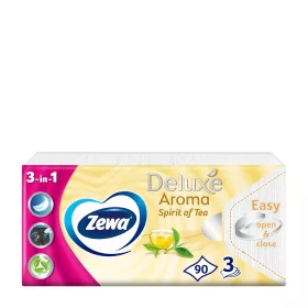   Papírzsebkendő 3 rétegű 90 db/csomag Zewa Deluxe Spirit of Tea