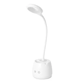 Asztali LED lámpa, tolltartóval, 5W, 6400K, AVIDE, fehér
