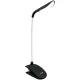 Asztali LED lámpa, csiptethető, 1,5W, 6400K, AVIDE, fekete