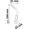 Asztali LED lámpa, kijelzős, 6W, 5000K, AVIDE, fekete