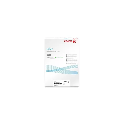 Etikett címke, 63,5x38,1mm, kerekített sarkú, 100 lap, 21 címke/lap Xerox