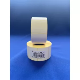   Etikett címke thermo, 35x42mm, tekercses, 1000 címke/tekercs fehér