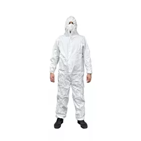   Munkavédelmi overál, hosszú ujjú vízlepergető kapucnis 3XL fehér
