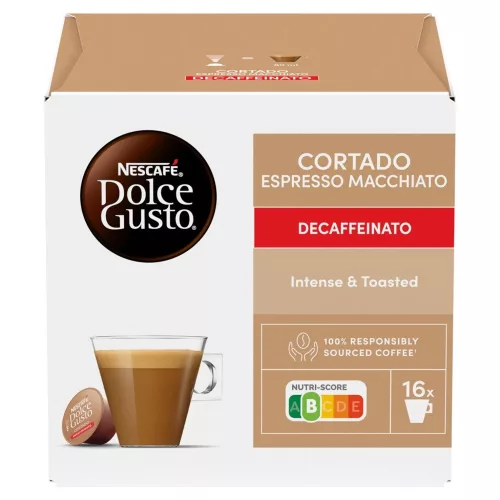 Kávékapszula, Nescafé Dolce Gusto Cortado, koffeinmentes 16db kapszula