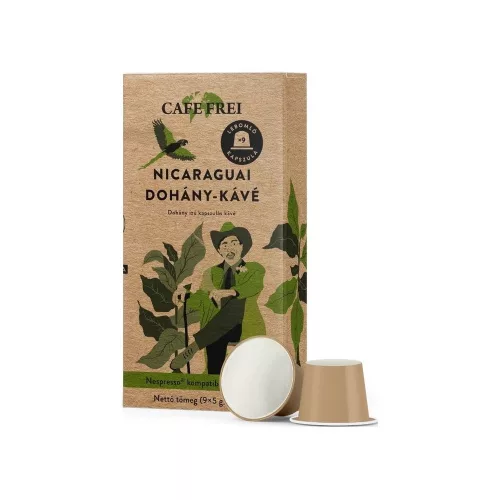 Kávékapszula, Nespresso kompatibilis, Cafe Frei Nicaraguai dohány 9db kapszula