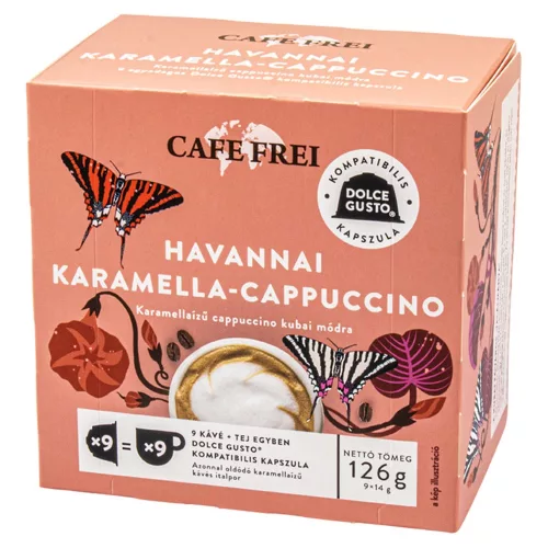 Kávékapszula, Dolce Gusto kompatibilis, Cafe Frei Havannai karamella-cappuccino 9db kapszula