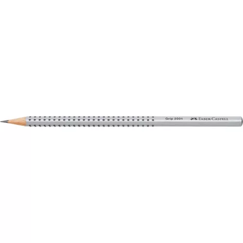 Grafitceruza 2H, háromszögletű GRIP 2001 Faber-Castell ezüst test