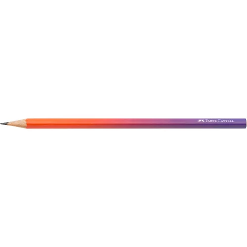 Grafitceruza B, háromszögletű színátmenetes Faber-Castell piros-lila test