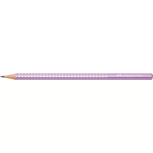 Grafitceruza B,háromszögletű SPARKLE metál Faber-Castell lila test