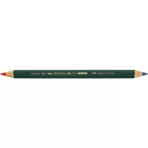 Postairón hatszögletű vastag 873 Faber-Castell piros-kék