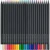 Színes ceruza készlet háromszögletű BLACK EDITION Faber-Castell fekete test 24klf. szín