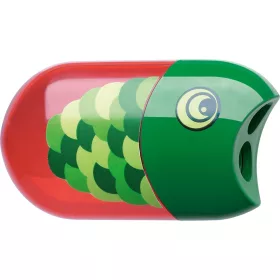   Hegyező dupla tartályos radírral Faber-Castell hal mintás
