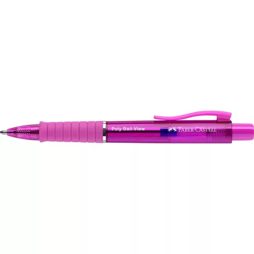 Golyóstoll POLY BALL VIEW XB Faber-Castell fukszia test