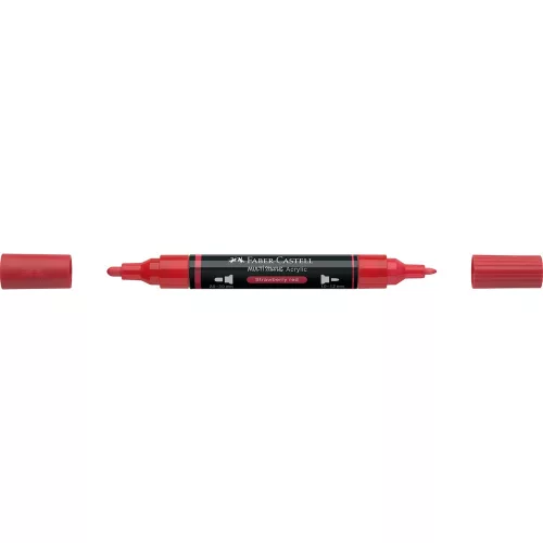 Akril marker kétvégű MULTIMARK 219 Faber-Castell eper piros