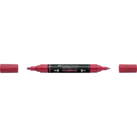   Akril marker kétvégű MULTIMARK 433 Faber-Castell piros bogyó