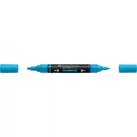   Akril marker kétvégű MULTIMARK 448 Faber-Castell azúrkék