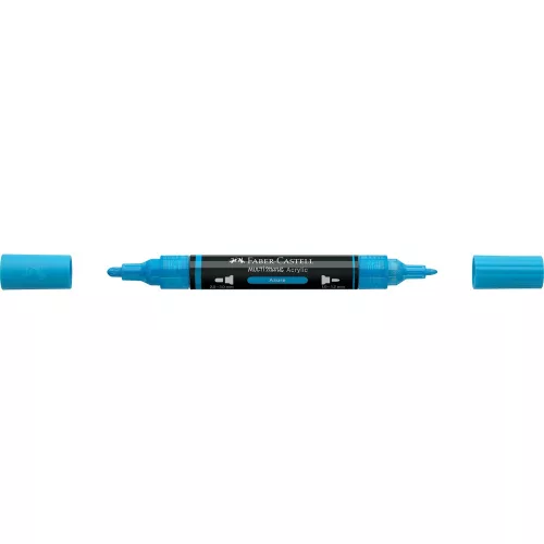 Akril marker kétvégű MULTIMARK 448 Faber-Castell azúrkék