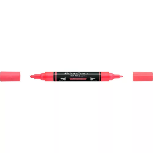 Akril marker kétvégű MULTIMARK 255 Faber-Castell neon narancs
