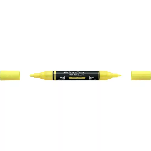 Akril marker kétvégű MULTIMARK 256 Faber-Castell neon sárga