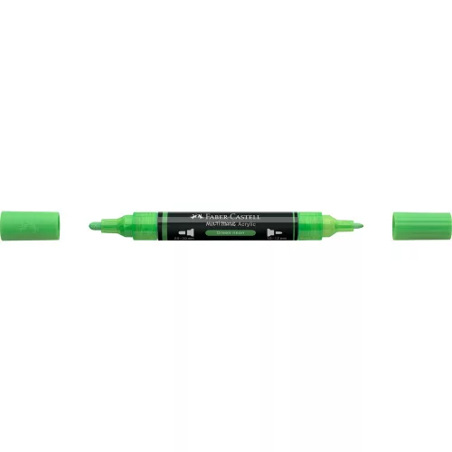 Akril marker kétvégű MULTIMARK 257 Faber-Castell neon zöld