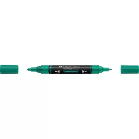   Akril marker kétvégű MULTIMARK 358 Faber-Castell smaragdzöld