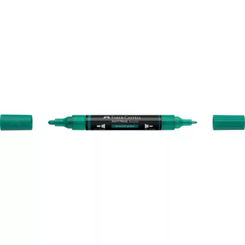 Akril marker kétvégű MULTIMARK 358 Faber-Castell smaragdzöld