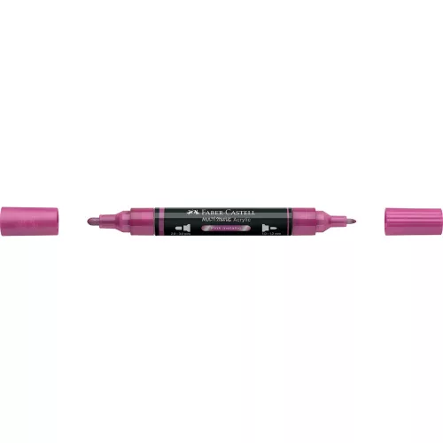 Akril marker kétvégű MULTIMARK 290 Faber-Castell metál rózsaszín
