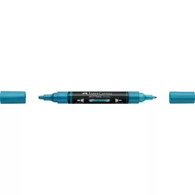   Akril marker kétvégű MULTIMARK 292 Faber-Castell metál kék