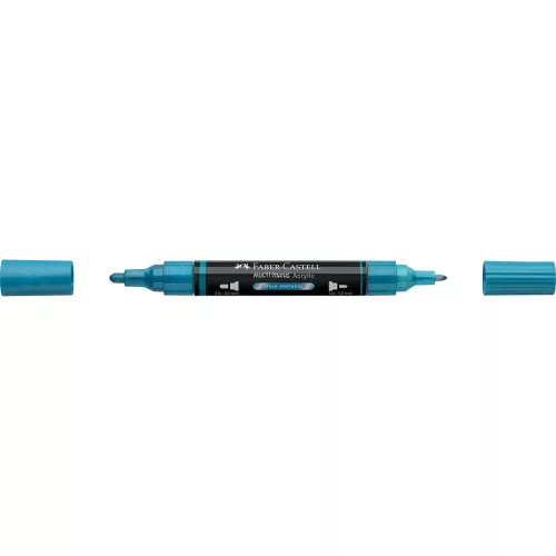Akril marker kétvégű MULTIMARK 292 Faber-Castell metál kék