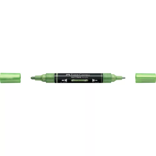 Akril marker kétvégű MULTIMARK 298 Faber-Castell metál zsályazöld