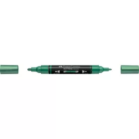   Akril marker kétvégű MULTIMARK 295 Faber-Castell metál zöld