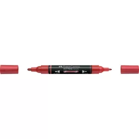   Akril marker kétvégű MULTIMARK 296 Faber-Castell metál piros